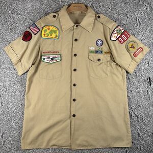 Boy Scout of America Authentic Camp Shirt Men's Embroidered TIMUQUAN LODGE 340